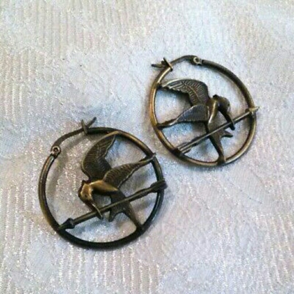 Hunger Games Catching Fire Mockingjay Earrings - Picture 4 of 4